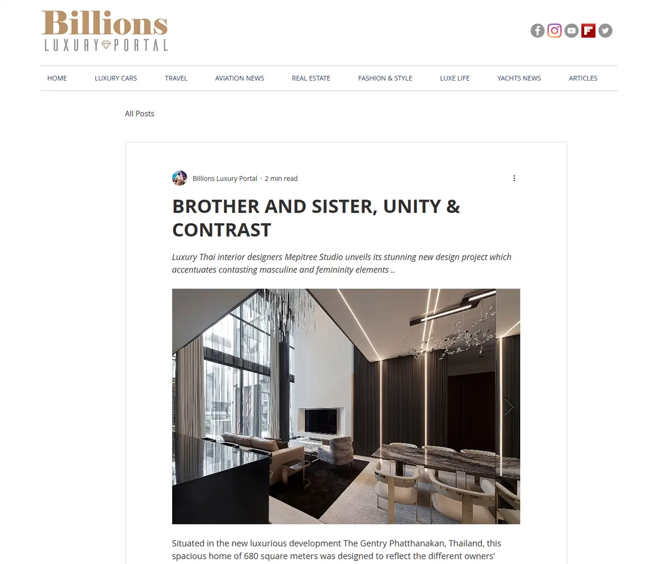 ผลงาน Brother & Sister โดย MEPITREE ที่ได้รับการนำเสนอใน Billions Luxury Portal