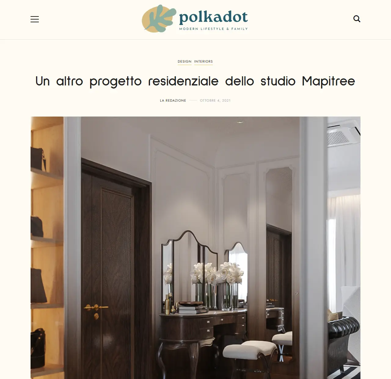 ผลงานบ้านพักอาศัยในกรุงเทพฯ โดย MEPITREE ที่ได้รับการนำเสนอใน Polkadot ประเทศอิตาลี