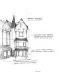 ภาพสเก็ตช์การปรับสถาปัตยกรรม British Cottage ให้เหมาะกับภูมิอากาศเขตร้อน